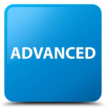 Gelişmiş camgöbeği mavi kare düğme