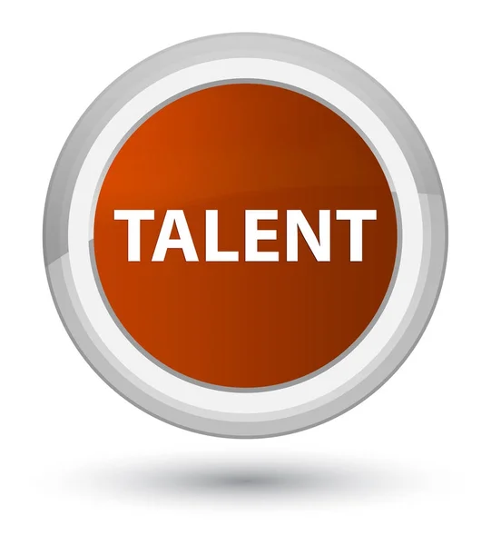Talent prime brown round button — Stock Photo, Image