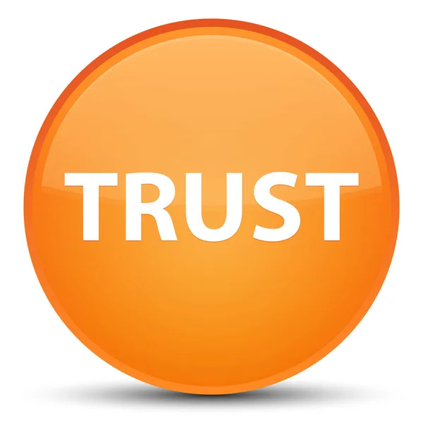 Trust special orange round button — Stock Photo, Image