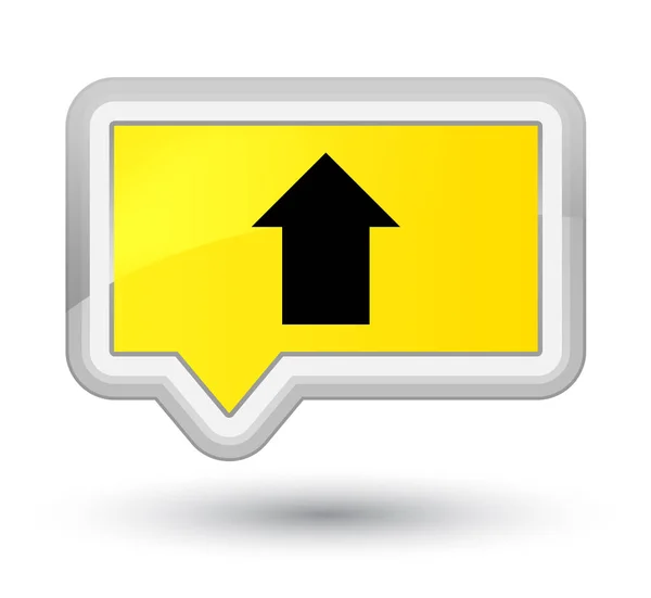Subir flecha icono primer botón de bandera amarilla — Foto de Stock