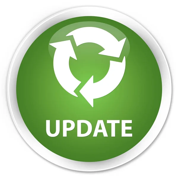 Update (uppdateringsikonen) premium mjuka gröna runda knappen — Stockfoto