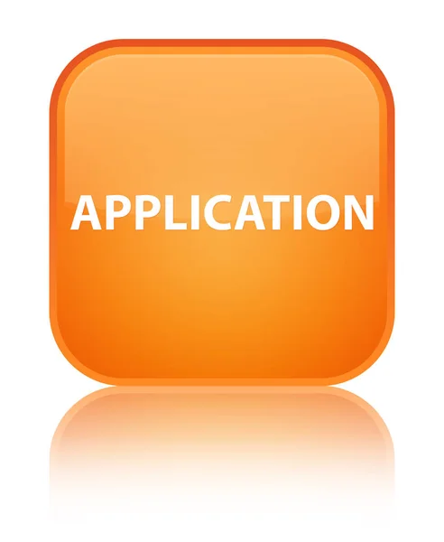 Application special orange square button — Stock Photo, Image