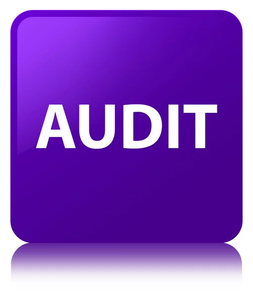 Audit purple square button — Stock Photo, Image