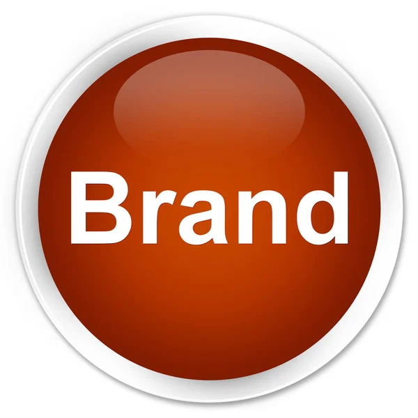 Marke Premium brauner runder Knopf — Stockfoto