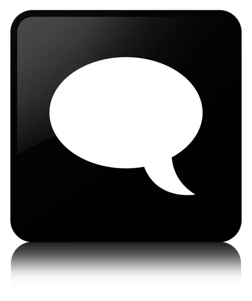 Chat icon black square button — Stock Photo, Image