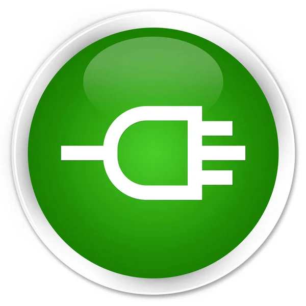 Conectar ícone prémio botão redondo verde — Fotografia de Stock