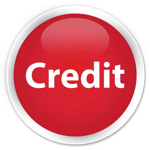 Credit premium red round button — Stock Photo, Image