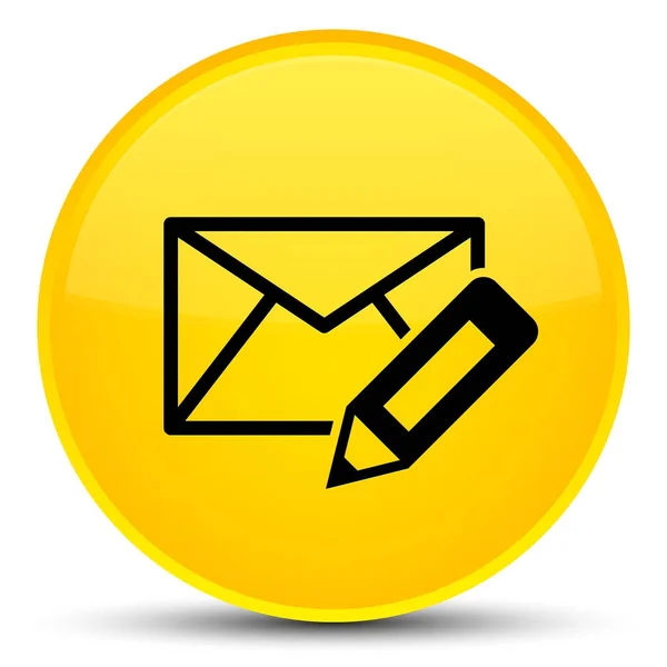 Edit email icon special yellow round button