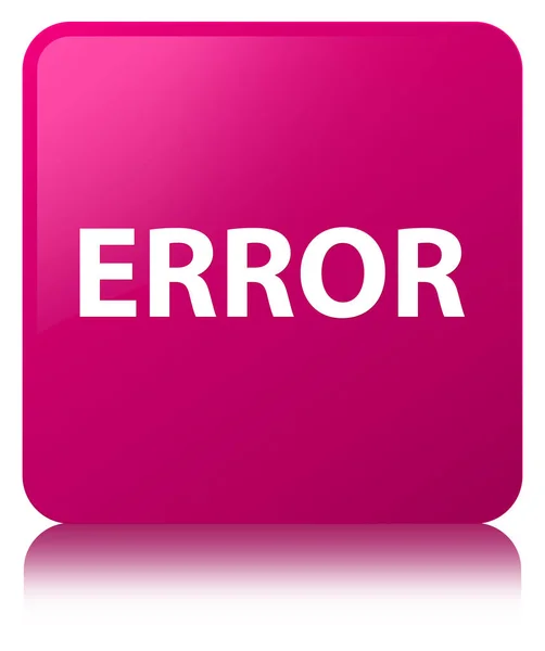 Error pink square button — Stock Photo, Image