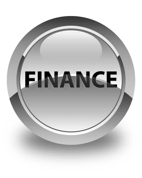 Finanzen glänzend weißer runder Knopf — Stockfoto