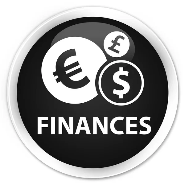 Finances (euro sign) bouton rond noir premium — Photo