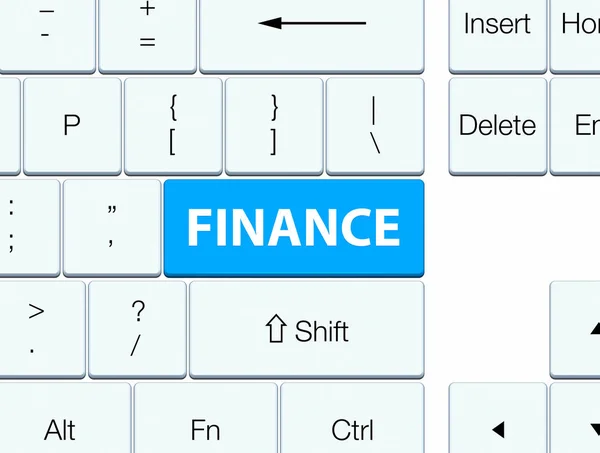 Finansów cyan niebieski klawiatury przycisk — Zdjęcie stockowe