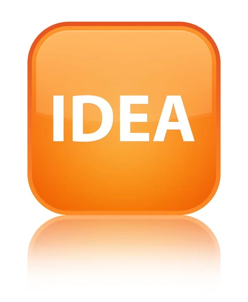 아이디어 특별 한 주황색 사각형 버튼 — 스톡 사진