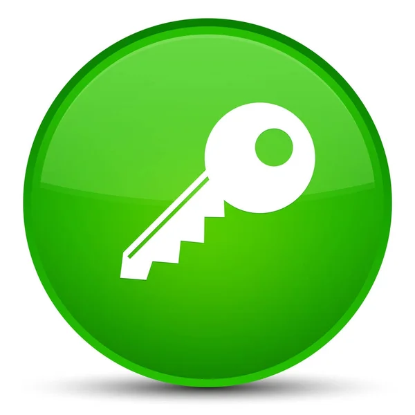 Ícone chave botão redondo verde especial — Fotografia de Stock