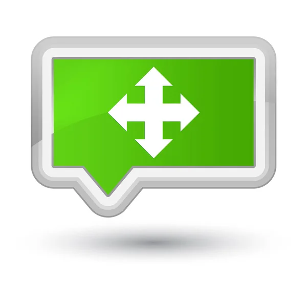 Μετακινήστε το εικονίδιο προνομιακή μαλακό πράσινο banner κουμπί — Φωτογραφία Αρχείου
