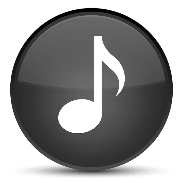 Icône de musique bouton rond noir spécial — Photo