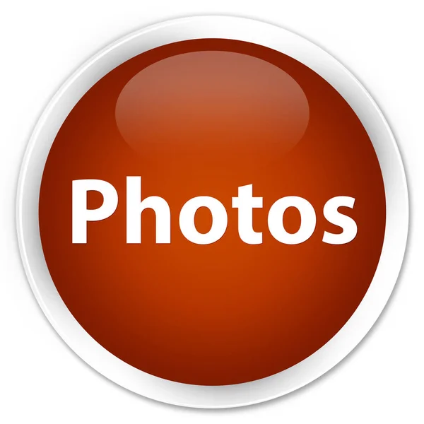 写真プレミアム ブラウン ラウンド ボタン — ストック写真