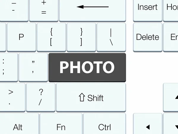 Foto botão teclado preto — Fotografia de Stock