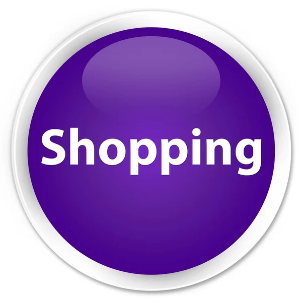 Shopping premium purple round button — Stock Photo, Image