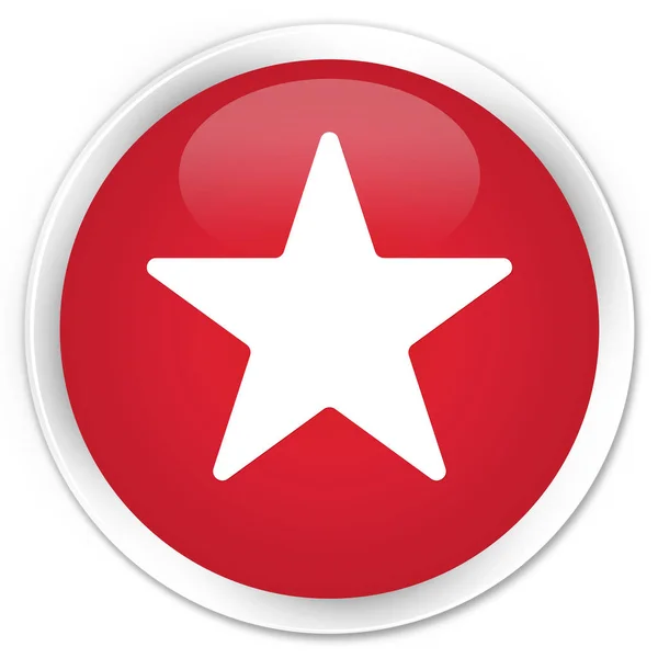Ícone estrela prémio botão redondo vermelho — Fotografia de Stock