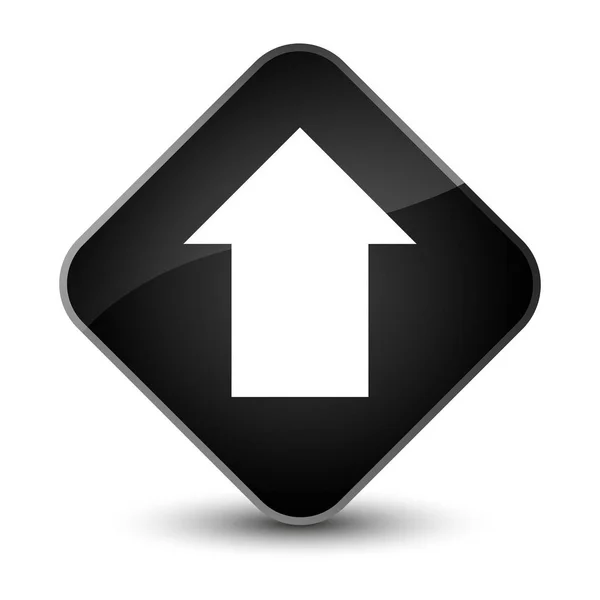Upload arrow icon elegant black diamond button — Stock Photo, Image