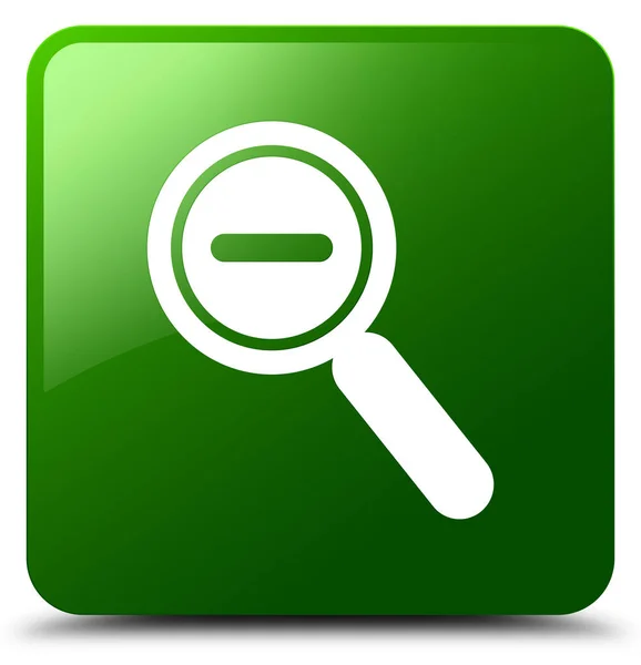 Zoom out icon green square button — Stock Photo, Image