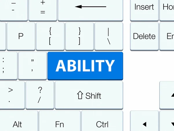 Capacidade botão de teclado azul — Fotografia de Stock