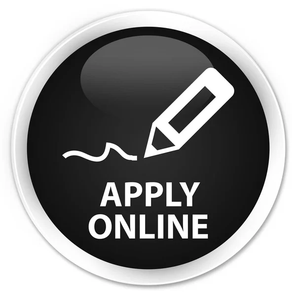 Apply online (edit pen icon) premium black round button
