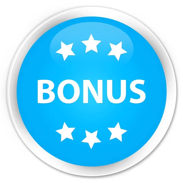 Bonus icon premium cyan blue round button — Stock Photo, Image