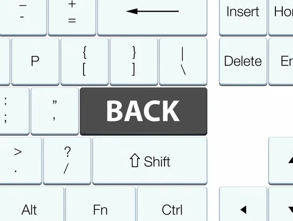 Knappen tillbaka svart tangentbord — Stockfoto
