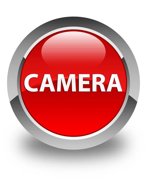 Câmera brilhante botão redondo vermelho — Fotografia de Stock