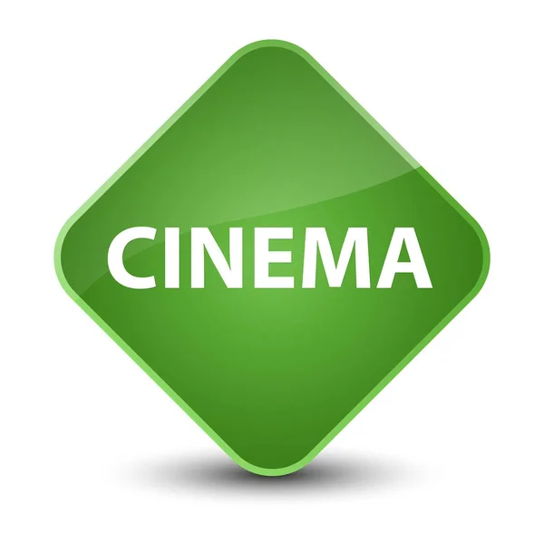 Cinema elegant soft green diamond button — Stock Photo, Image