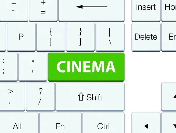 Cinema botão teclado verde macio — Fotografia de Stock