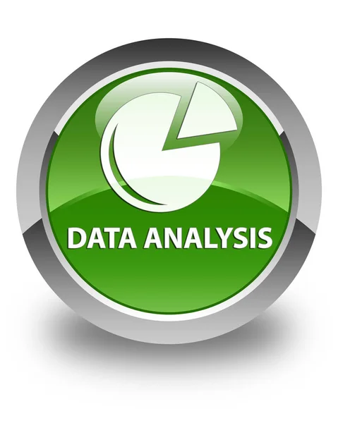 Data analys (diagram ikon) glänsande mjuka gröna runda knappen — Stockfoto