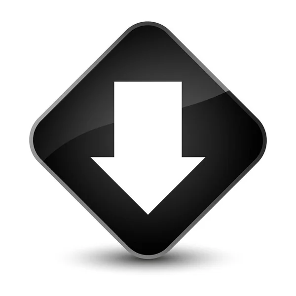 Baixar ícone de seta elegante botão de diamante preto — Fotografia de Stock