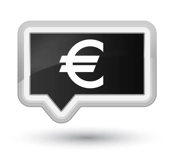 Euro sinal ícone prime banner preto botão — Fotografia de Stock