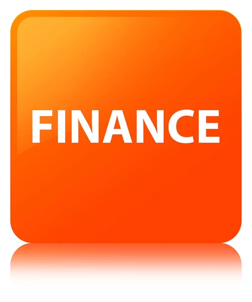 Finance orange square button — Stock Photo, Image