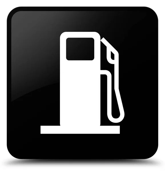 Fuel dispenser ikonen svart fyrkantig knapp — Stockfoto