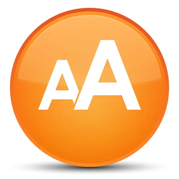 Font storlek ikonen särskilda orange runda knappen — Stockfoto