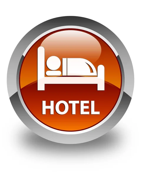 Hotel brillante botón redondo marrón —  Fotos de Stock