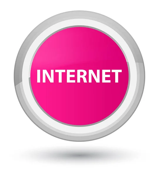 Internet prime botón redondo rosa —  Fotos de Stock