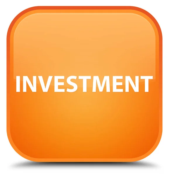 投资专用橙色方形按钮 — 图库照片