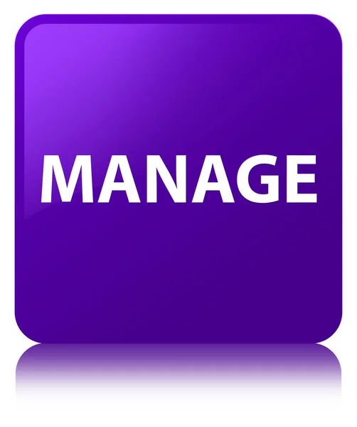 Zarządzanie przycisk kwadrat fioletowy — Zdjęcie stockowe