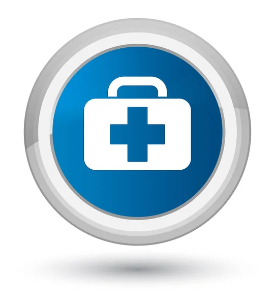 Medical bag icon prime blue round button — Stock Photo, Image