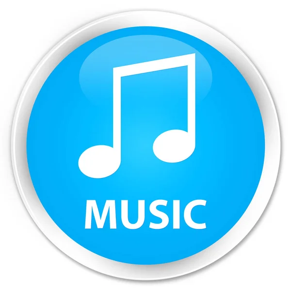 Musica (icona di melodia) premium ciano blu pulsante rotondo — Foto Stock
