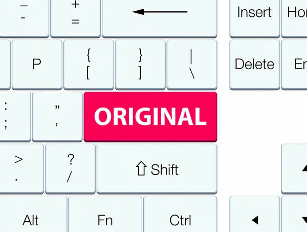 Originele pink toetsenbord knop — Stockfoto
