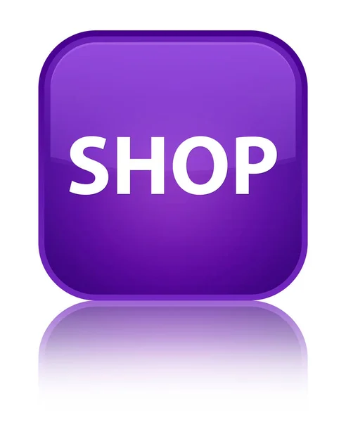 Shop spezielle lila quadratische Taste — Stockfoto
