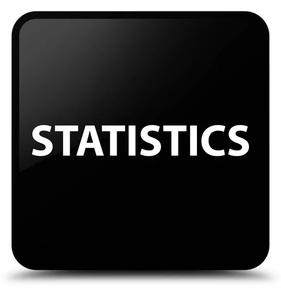 Statisztika fekete négyzet gomb — Stock Fotó
