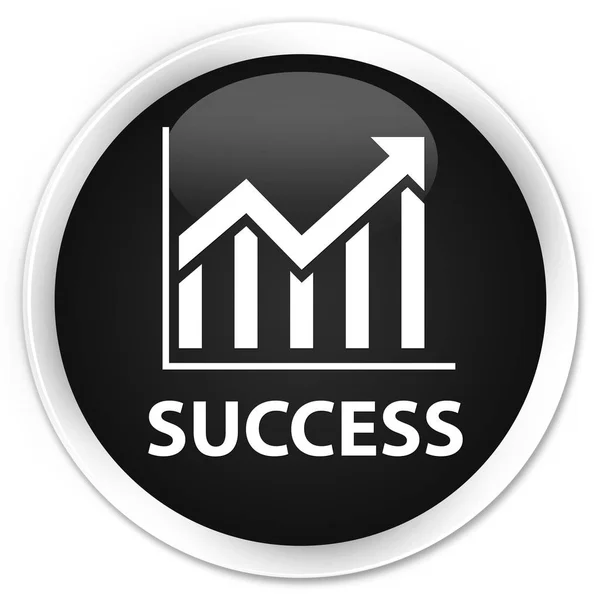 Success (statistics icon) premium black round button — Stock Photo, Image