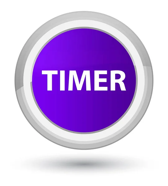 Timer Prime lila runde Taste — Stockfoto